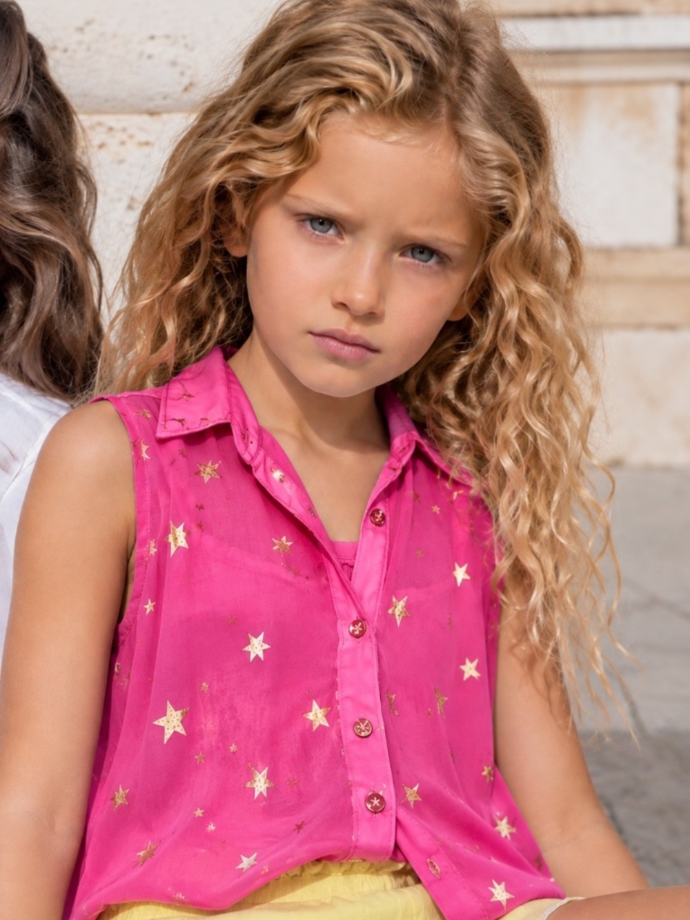 Xhilaration pink blouse with stars.